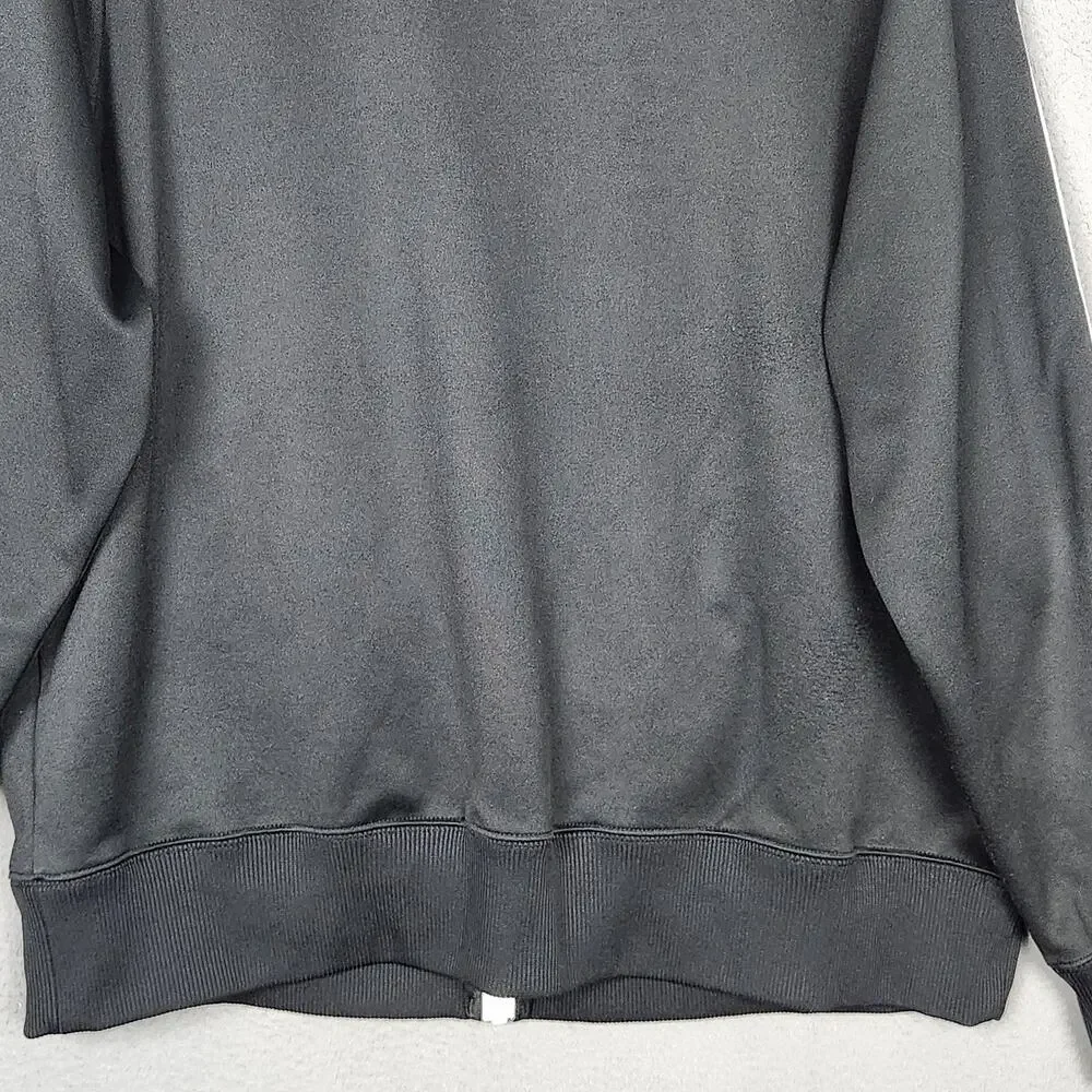 Nike Sportswear Tribute Jacket Mens 2XL Black Full Zip Striped 502643-010